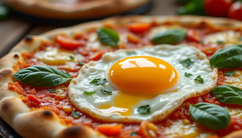 découvrez nos astuces pour réussir parfaitement un œuf sur pizza avec un jaune coulant et savoureux à chaque fois.