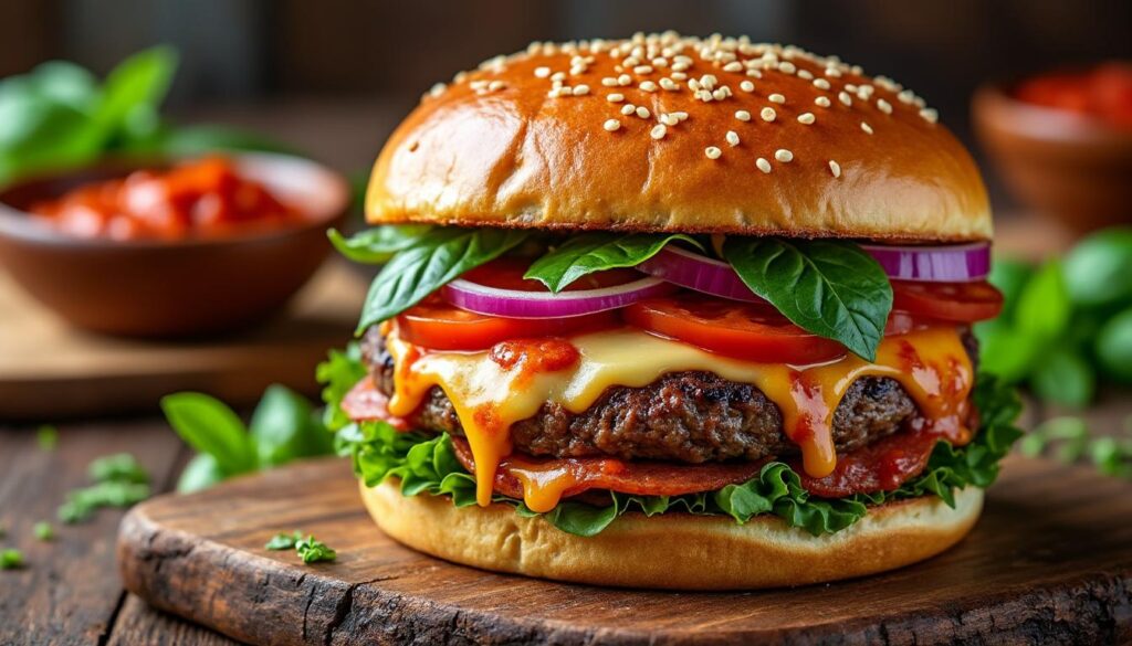 découvrez notre recette facile et savoureuse de pizza burger, un délicieux mélange à réaliser chez soi pour surprendre vos papilles.