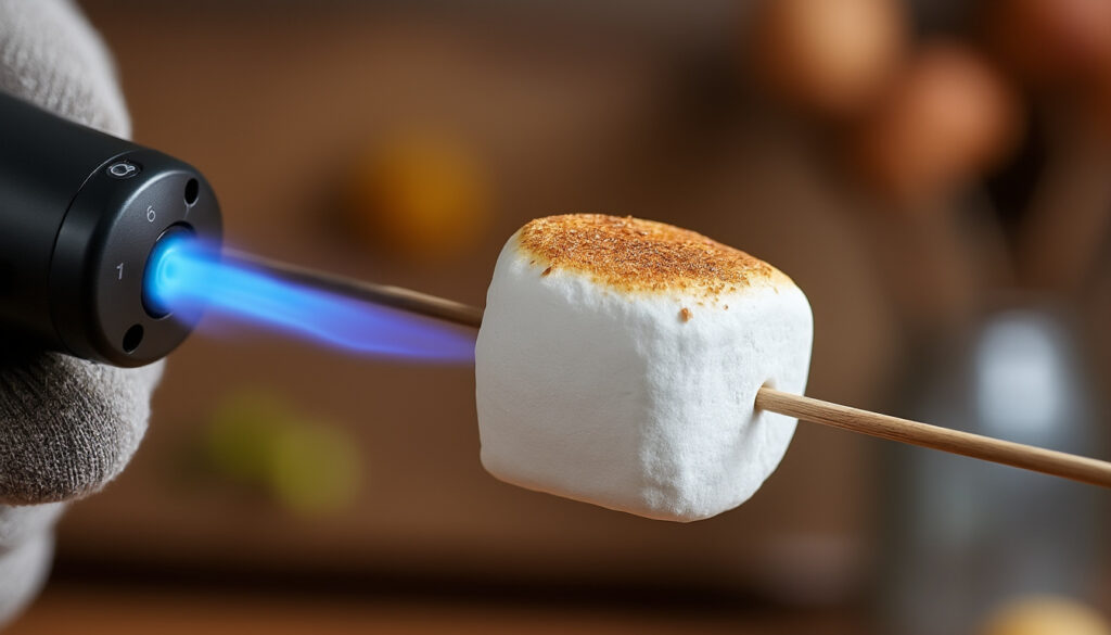 découvrez comment griller des chamallows au chalumeau de manière facile et sécurisée, pour des marshmallows parfaitement dorés à chaque fois.