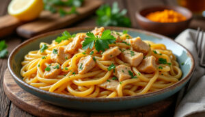 découvrez notre recette de fideuà au poulet, facile et rapide à préparer, parfaite pour un repas savoureux et convivial.