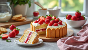 préparez facilement un délicieux gâteau aux boudoirs avec cette recette rapide, idéale pour un dessert maison gourmand et sans complication.