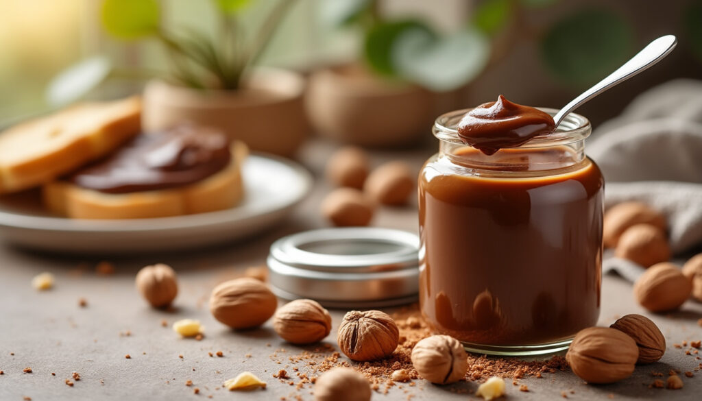 découvrez le pot el mordjene, une pâte à tartiner onctueuse aux notes gourmandes de noisette, idéale pour vos petits-déjeuners et pauses sucrées.